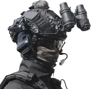 Tactical Fast Helmet Set Helmet with Noise Cancelling Headset, Goggles, Battery Pouch, Flashlights, L4G24 and NVG Model for Outdoor CS Game Cosplay