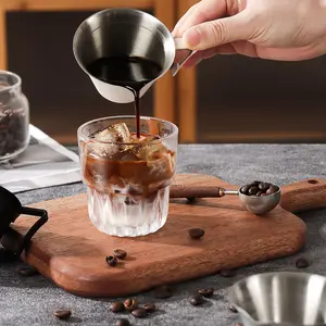 Stainless Steel Coffee Measuring Cups with Handle, Durable Reusable Espresso Shot Glasses, Ideal for Home Brewing & Cafe Use