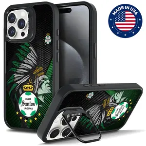 Club Santos Laguna Liga MX Aesthetic Design Pattern Casing For iphone 16 15 14 13 12 Plus Pro Max Flaunt Mobile Phone Case Hard TPU Tough Metal Lens Camera frame Film With Bracket Protection Shockproof Anti-scratch love Smartphone