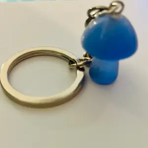 Amethyst Crystal Mushroom Keyring