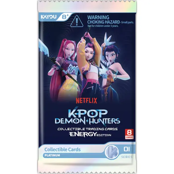 K-Pop Demon Hunters: World Tour Energy Edition Series 1 Booster Pack (8 Cards)