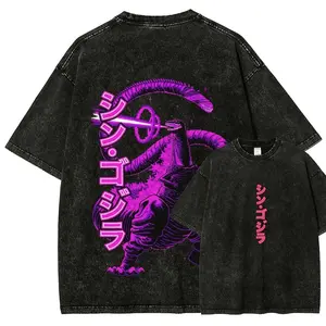 Godzilla Unisex Fit Washed T-Shirt  1