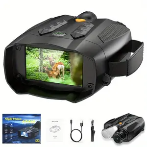 4K HD Night Vision Binoculars, 800m Viewing Range, 3.0" Screen, 5W IR, Photo/Video Capabilities, Built-in Flashlight, for Hunting, Camping, Surveillance