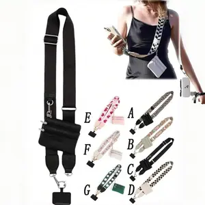 Adjustable Phone Strap with Small Zipper Bag, Multipurpose Phone Lanyard, Phone Strap for Women & Men, Neck Strap, Phone Sling, Mobile Phone Accessories