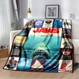 Jaws Blanket Throw Blanket Shark Blanket Soft Cover Warm Bedspreads Blankets Suitable for beds and sofas can also be given as a gift