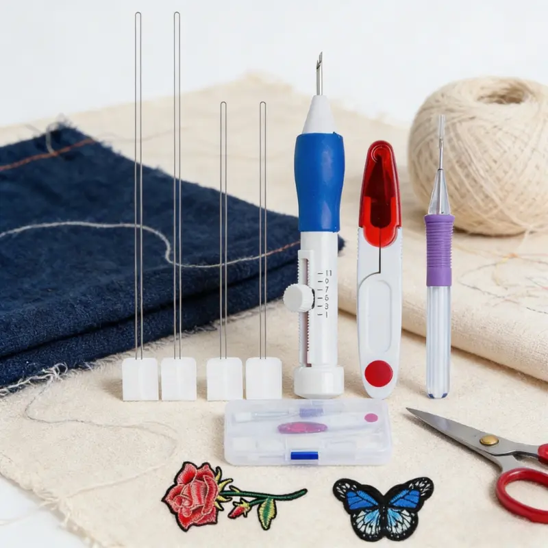 36pcs/2set/54pcs/3set Easy Magic Embroidery Pen Set for Beginners DIY Sewing Projects
