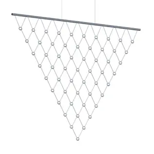 Constellation Galaxy Matrix Vertical LED Chandelier With Customizable Double-Sided Lensed Hubs