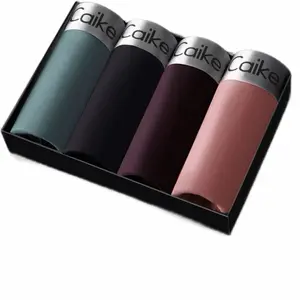 Caike Menswear Underwear - 4-Pack Boxed Panties in Assorted Colors for Men's Comfortable Everyday Wear - Womenswear