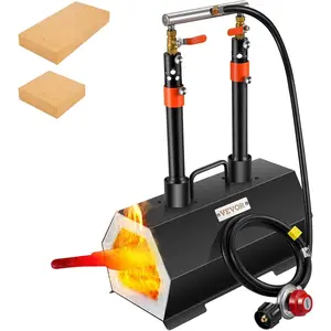 New Year's Day gift  Portable 2 Burner Propane Forge, 2600 ° F Metal and Knife Blacksmithing Forges, Large Capacity Farrier Forging Tools and Equipment, Complete Mini Forge Kit