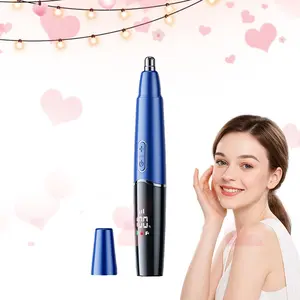 Ear Nose Hair Trimmer with 3 Speed Settings and LED Display, Rechargeable Dual Blade Hair Trimming Set, Ear Nose Hair Grooming Tool, Cordless Trimmer