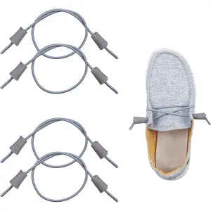 Elastic Shoelaces Strings Replacement Laces for  Shoes,No-Tie Laces (Two Pairs)