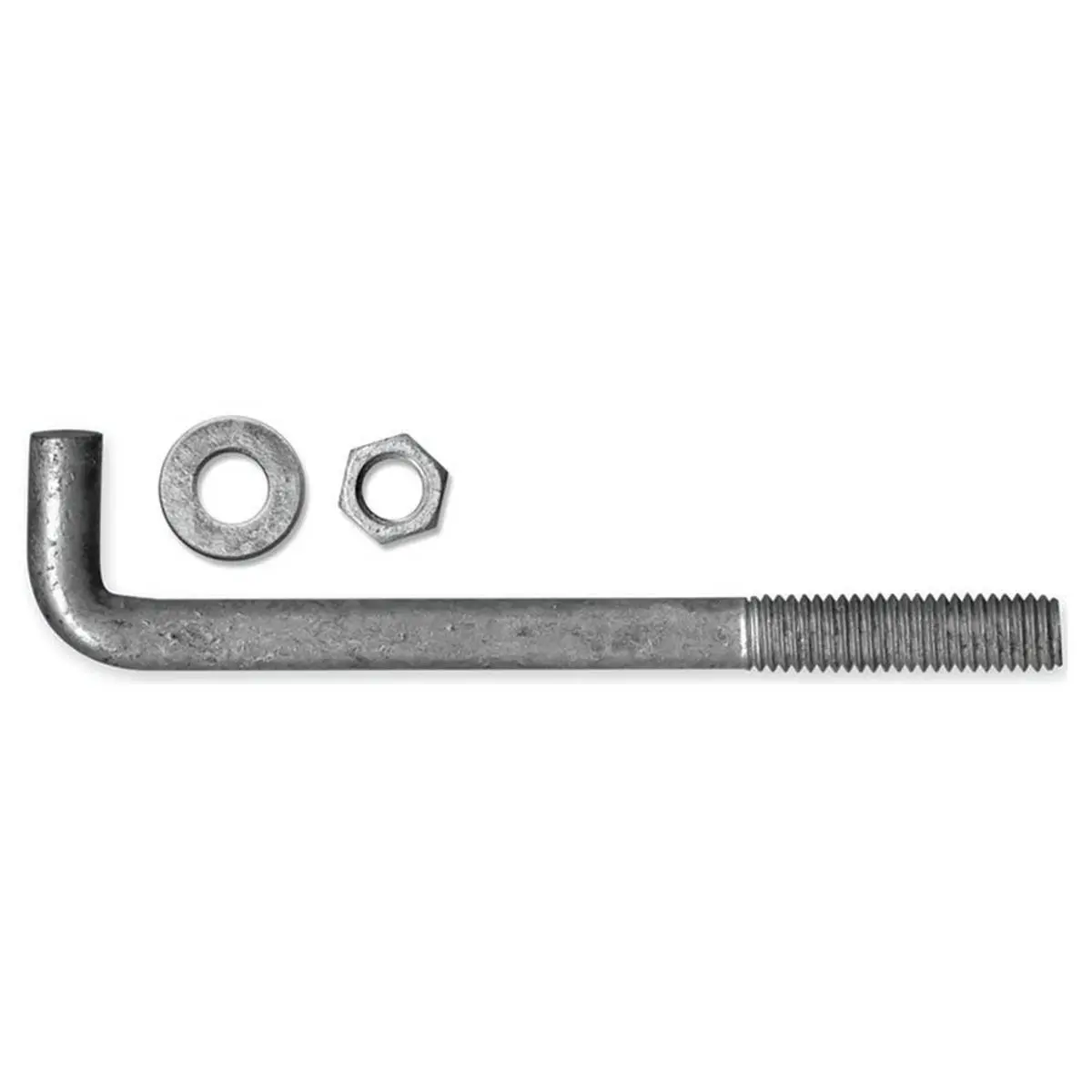 Acorn International Plain Finish Anchor Bolts, 0.5" x 8" Hardware, Complete Kit with Nuts and Washers, Box of 50, Metal, 0.5X8 In, 0.43 Lbs, 50/Box, Includes Nut & Washer