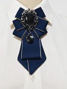 Handmade Solid Color Sparkling Diamond Tie, Party Essential for Business Events, Suits, and Daily Life, All Seasons Use