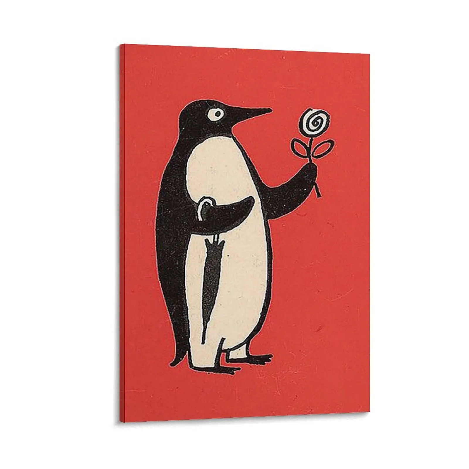Ideal for A Trendy Room, This Cute Penguin Painting Poster Brings A Fresh, Cool Vibe. (6) Canvas Poster Bedroom Decor Sports Landscape Office Room Decor Gift Frames Ornaments