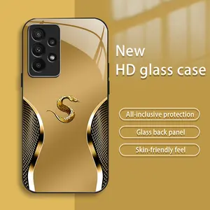 Suitable for [Galaxy A53 5g] New high-end creative auspicious gold zodiac animal mobile phone case New business simple tempered glass mobile phone case affordable anti-fall and anti-fingerprint-888