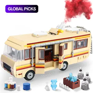 Creative Break Bad RV Car Building Blocks, 986pcs/set Modern Funny Car Jelly Building Blocks Kit, Classic Building Toys, Gifts for Building Block Enthusiasts, Building Block Sets #GLOBAL PICKS