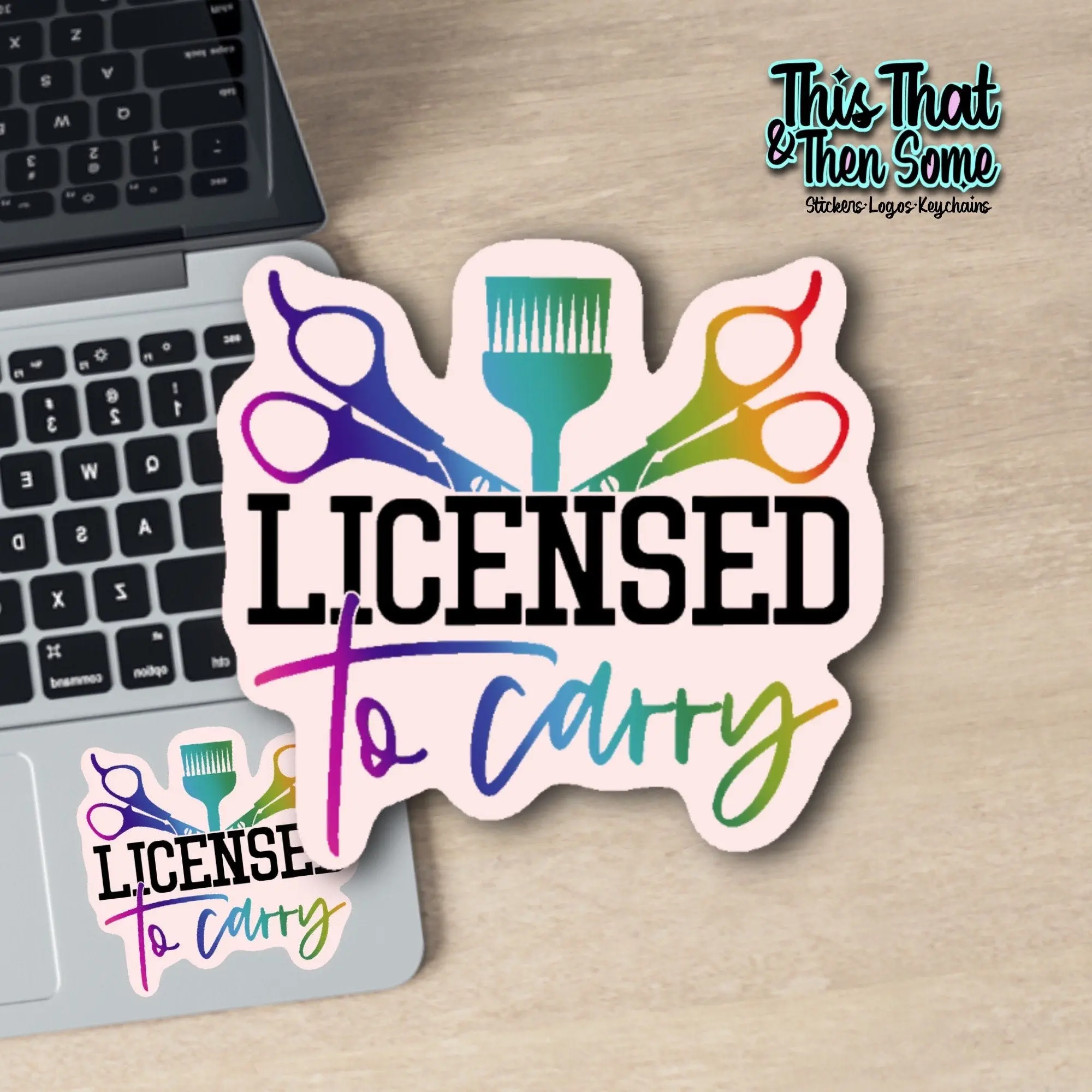 Licensed to Carry, Hairstylist Sticker, Decal for Cosmetologists