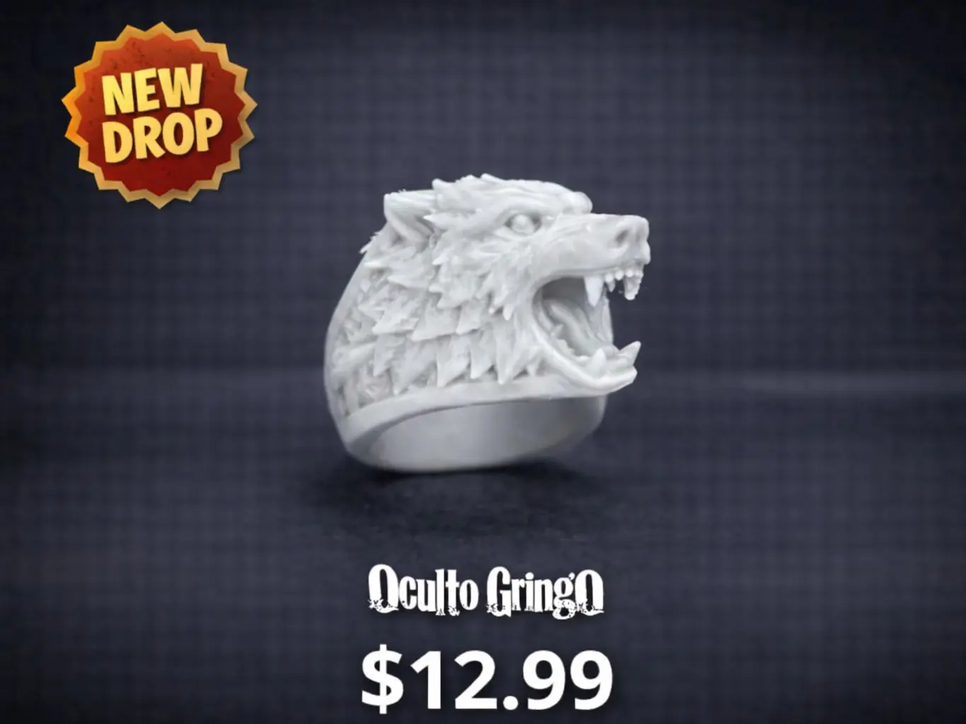 Savage Wolf Head Ring – Detailed Viking Style Statement Ring