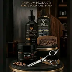 Healthy beard and hair growth. deeply absorbed for long-lasting care. refreshing and moisturizing without feeling greasy.leave your beard & hair smooth and soft. 6 pieces set. oil 4.oz ,cream 5.oz, 2 in 1 wash beard & hair 10.oz, brush & comb . daily care