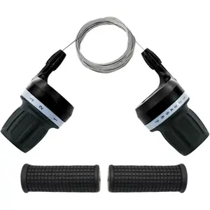 1 Pair 3X7 Speed Bike Shifter, Bicycle Shifter Twist Grip Bike Gear Shifter MTB Mountain Bike Handlebar Shift 21S