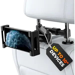 Headrest Tablet Holder for 5.5"-11" Devices - Tablet Headrest Mount with 360? Rotation &  Port Access - Quick Install & Adjustable  Tablet Holder ?ompatible with Smartphones and Tablets