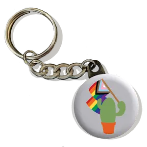Prickly Pride Keychains | Pride Flag Cacti