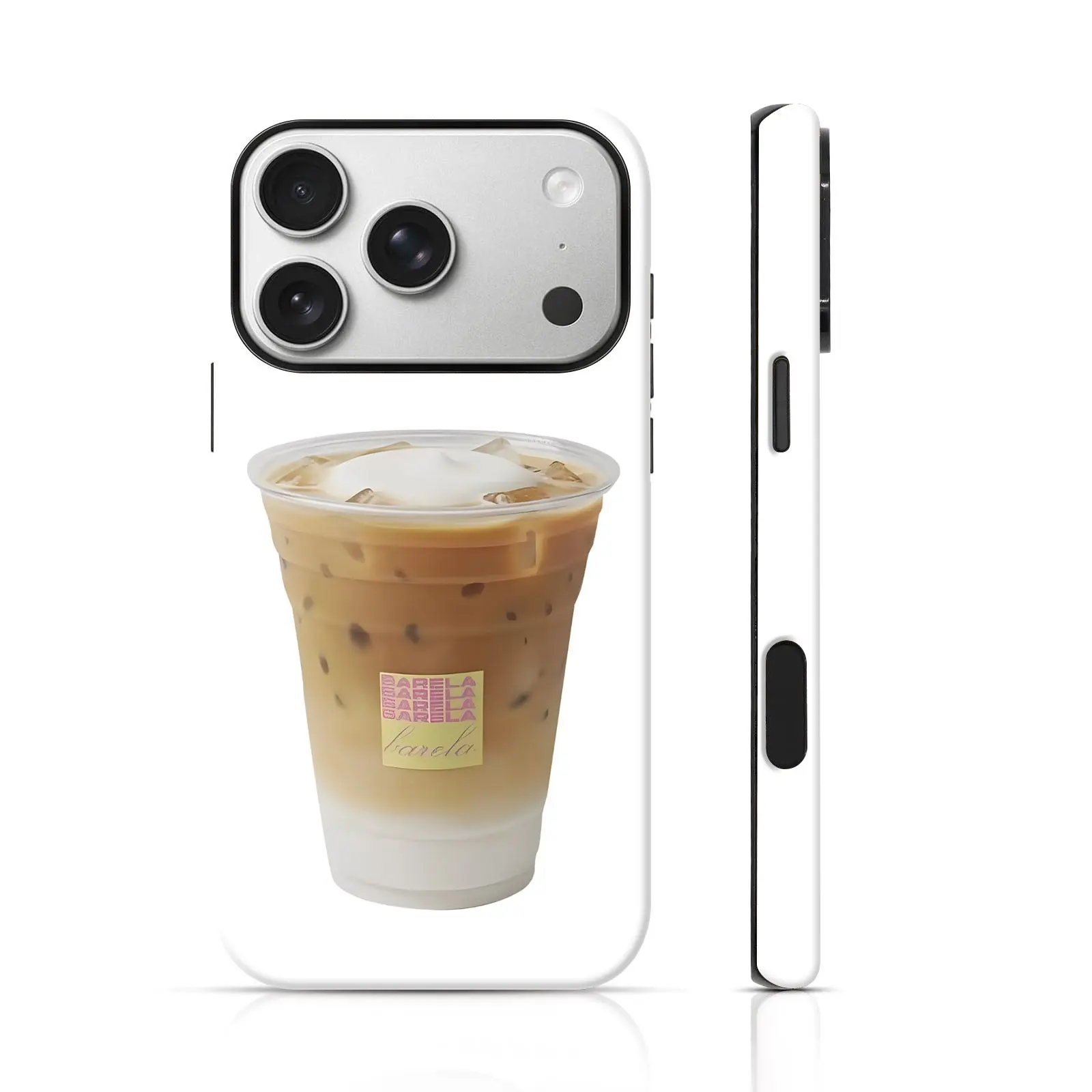 Original Iced Coffee Fun Yellow Meme Print Abstract Art Original Double-Layer TPU Shockproof Smartphone Case, Cellphone Accessory with Drop Protection for iPhone 17/16/15 Pro Max, 15/14/13/12 & Samsung S25 Ultra Devices, Accessories
