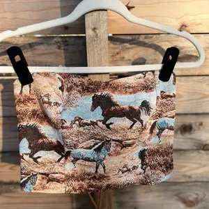 Horse laced-up corset top