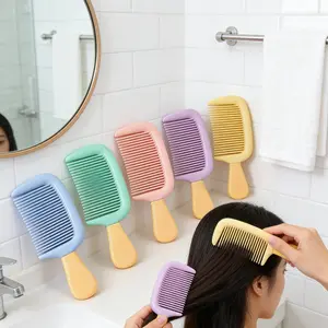 Cute Macaron Color Hair Comb, Portable Small Comb for Girls and Women, Anti-Static, Medium Tooth Spacing, Ideal for Straight Hair