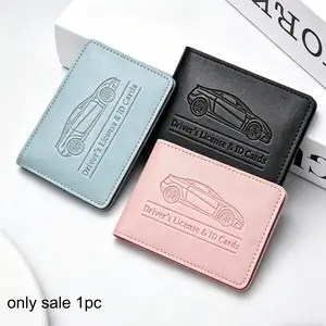 1pc Stylish and lightweight ID wallet/Multifunctional Card Holder for Cars-Car Insurance and Registration Holder, Suitable for Cards, Driver's License, and Vehicle Documents，4pcs Card Sleeve，Ideal for Travel And Keeping Driving Licenses