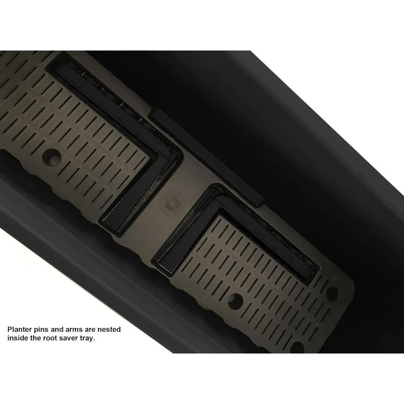 24" Adjustable Railing Planter, UV Resistence, With Drainage Hole,For Any Sized Deck or Fence Railing, Black