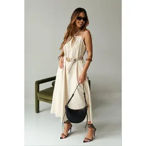 Brynlee Ecru Flare Midi Dress