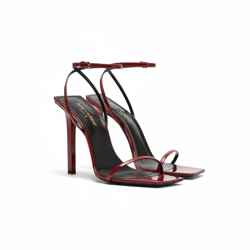 Saint Laurent Patent Leather Vernice Pam 110 Sandals Opyum Size 40