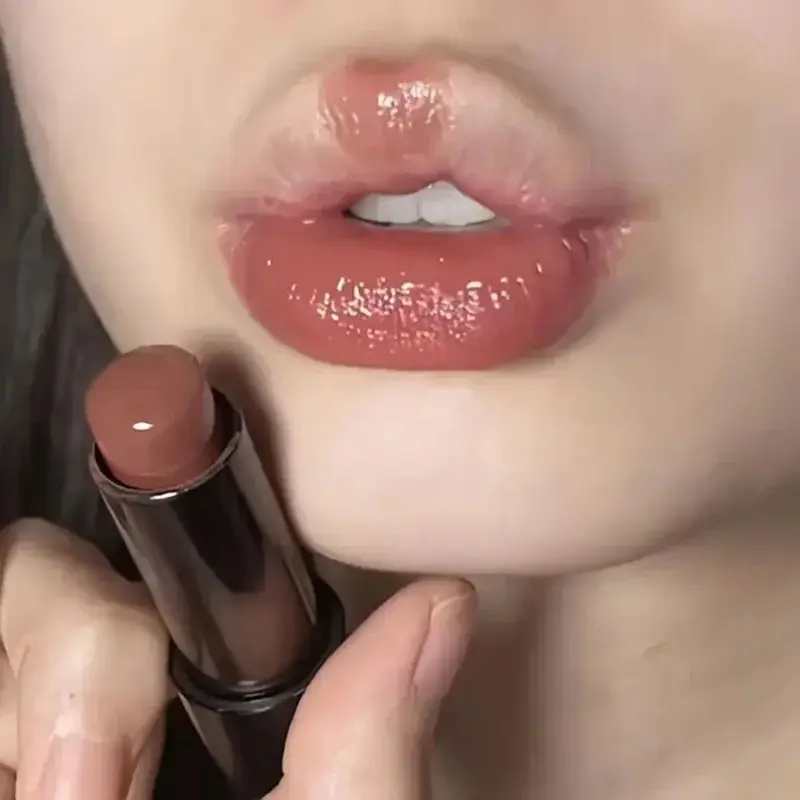 Glossy Mirror Lipstick – Red Brown Shade, Moisturizing, Waterproof, Long-Lasting, Unisex, Perfect for Holiday & Party Makeup