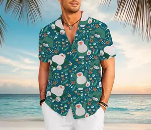 PKM Snorlax Unisex Hawaiian Shirt, Aloha Beach Shirt, Snorlax Button-up Shirt, Gift for PKM Fans