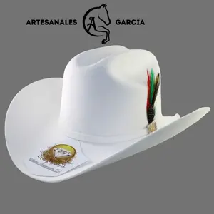 Texana Blanca 100x WD-622 White Hat with Embellishment and Logo
