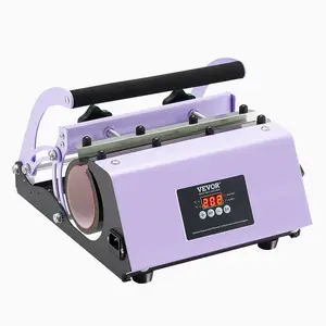 Summervibes VEVOR Tumbler Heat Press Machine, 11-30oz Mug Press, Heat Up Fast and Even, Tumbler Press with Sublimation Paper, Tape and Gloves, Temp and Time Setting, for Sublimation Tumblers, Cups, Mugs, Purple