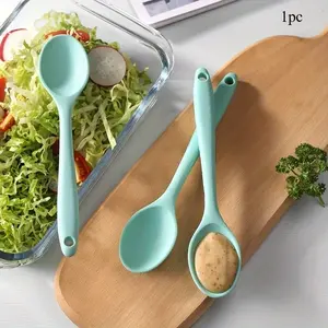 1pc Multifunctional Silicone Dessert Spoon for Kitchen Utensils Baking and Serving - Dishwasher Safe, Heat Resistant, and Easy to Clean, Silicone Cooking Spoon