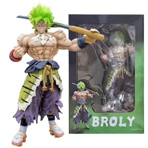 21cm Anime Dragon Ball Z Figure Samurai Son Goku Broly Super Saiyan Action Figures PVC Collection Model Doll Ornaments Toys Gift