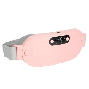 Portable Heating Pad for Cramps, Upgrade Cordless Electric Period Fast Heating Pad for Back Pain Relief Menstrual Belt 3 Heat 4 Massage Modes Gifts for Women Girls