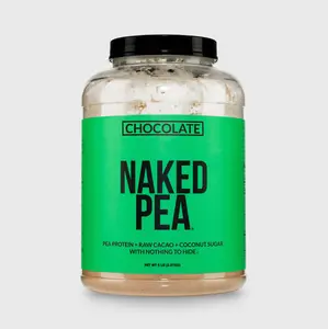 Naked Pea Chocolate Protein Powder 5LB - Vegan Gluten-Free Dairy-Free Soy-Free GMO-Free with Organic Coconut Sugar - Free of Additives and Artificial Sweeteners - 19g Protein, 8g Carbs - Only 3 Ingredient