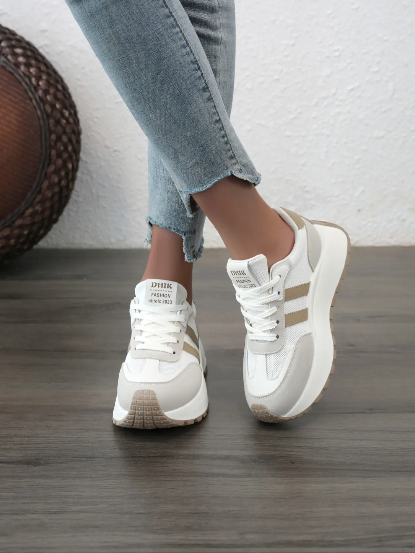 Women's Dhik Retro Thick Sole Sneakers, New Trendy Casual Shoes, Elevator  Sport Dad Shoes, All-Season Textile Rubber Soles, Casual Lifestyle Sneaker  - TikTok Shop
