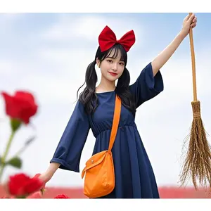 Halloween Cosplay Costume Full Set Cosplay Role Play Anime Kiki's Delivery Service Kiki Dress Set