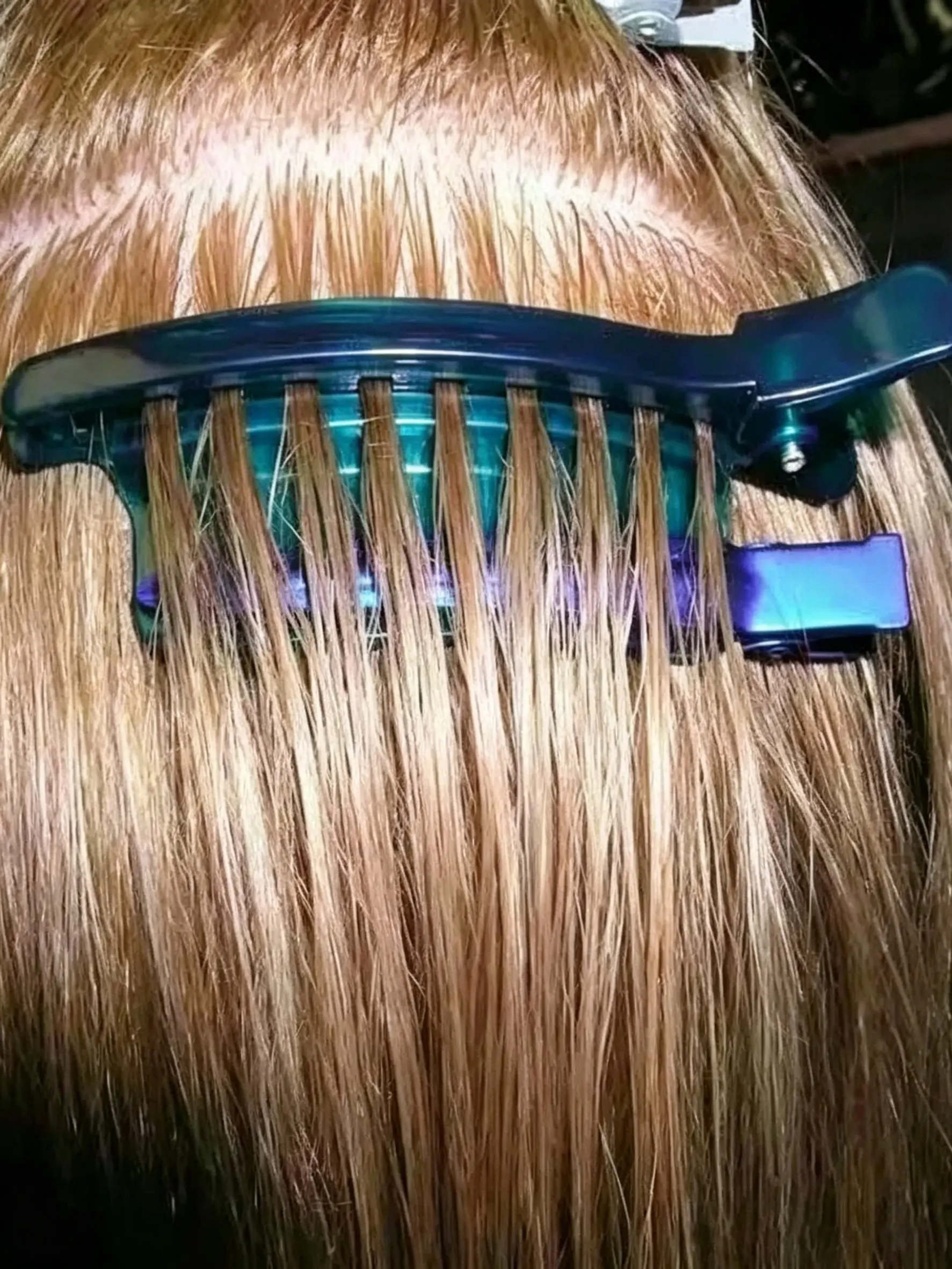 Quick Separating Clip Design Blue Partition Clip for Wigs, Professional Hairdresser Salon Tool, Trimming Tools for All Seasons, Sectioning Hair Clips