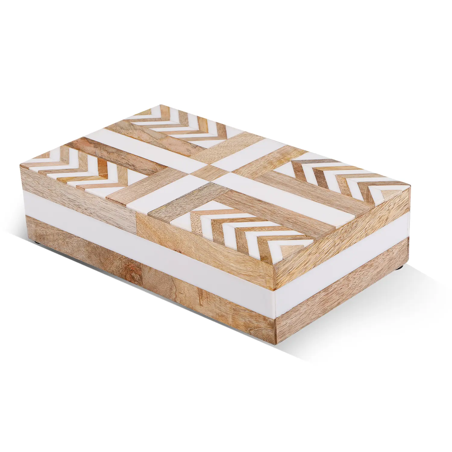 Handicrafts Home Handmade Patisserie Adorn Collection Wood & Resin Inlay Decorative Storage Box in 7 size