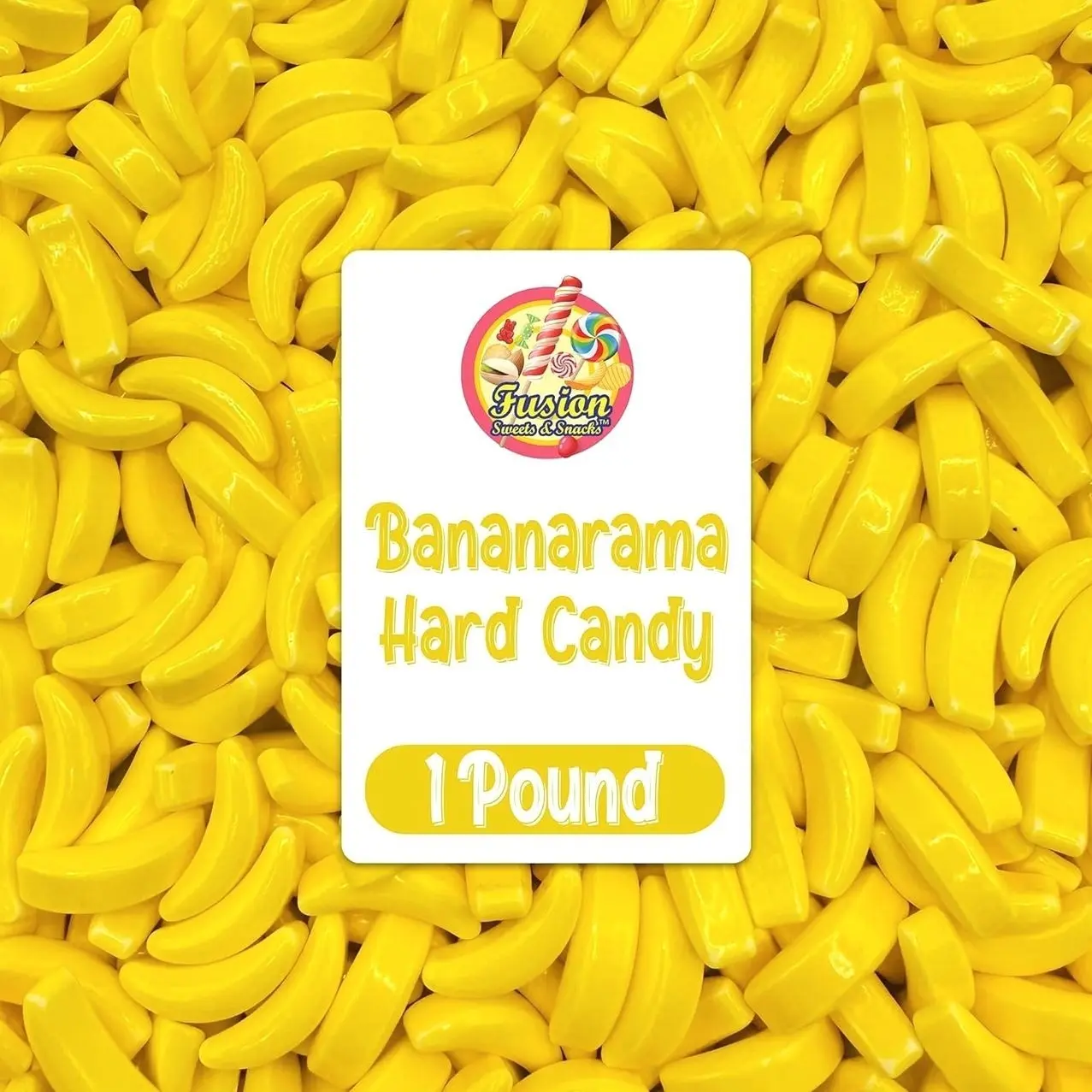 Bananarama Banana Candy – 1 LB Bulk Banana Flavored Hard Candy – Yellow Banana Candies – Candy Bananas for Gumball Machine Refills, Buffets, Party Favors, Gifts & More