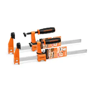 #Summervibes JORGENSEN 2-pack Steel Bar Clamps Set, 12-inch Medium Duty, 600 Lbs Load Limit, for Woodworking