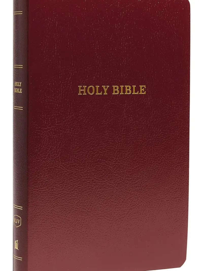 KJV Holy Bible: Gift and Award, Burgundy Leather-Look, Red Letter, Comfort Print: King James Version