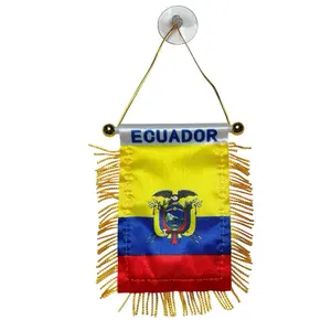 Ecuador Flag - Car Mini Banner, Window, Rearview Mirror Hanging | Mini Bandera de Ecuador para el Carro