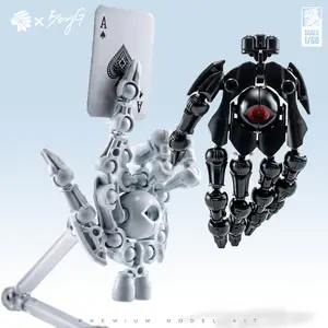 3.75 Inch Tactical Mecha Hand Model Kit, Full Joint Action Figure, Articulating Figures, Multi-Joint Robot Arm, Transformable Sci-Fi Collectible, DIY Customization